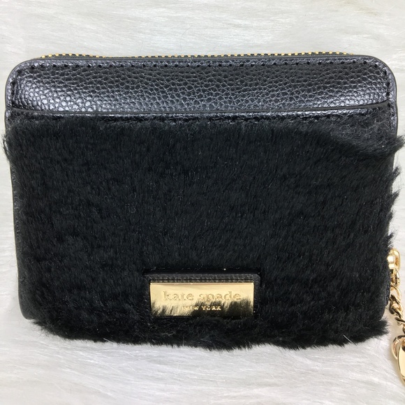 Black Cat Wallet w/ Faux Fur by Kate Spade - Picture 3 of 6
